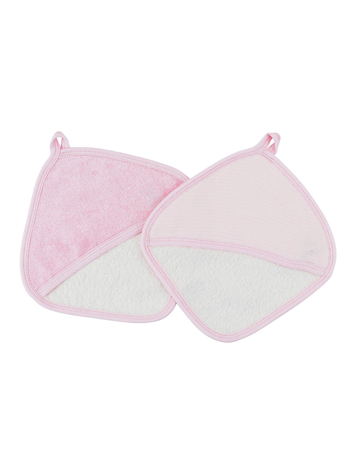 Wash Mitt Set - Pink Stripe