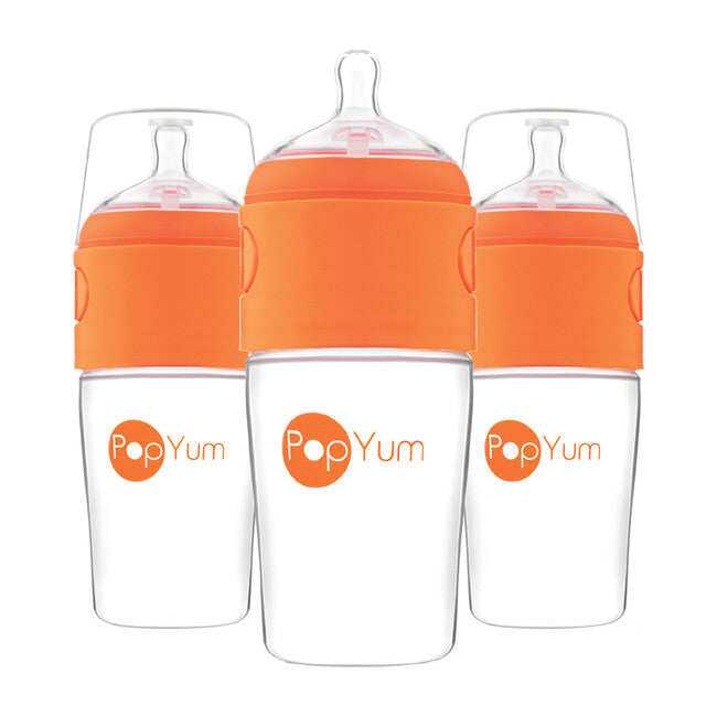 PopYum 9 oz. 3-Pack Anti-Colic Formula Making Baby Bottle