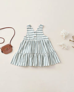 Ruby Swing Dress | Aqua Stripe