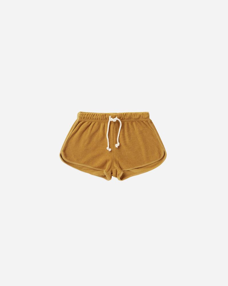 terry track short, gold
