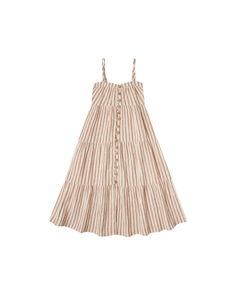 Striped Tiered Maxi Dress Amber