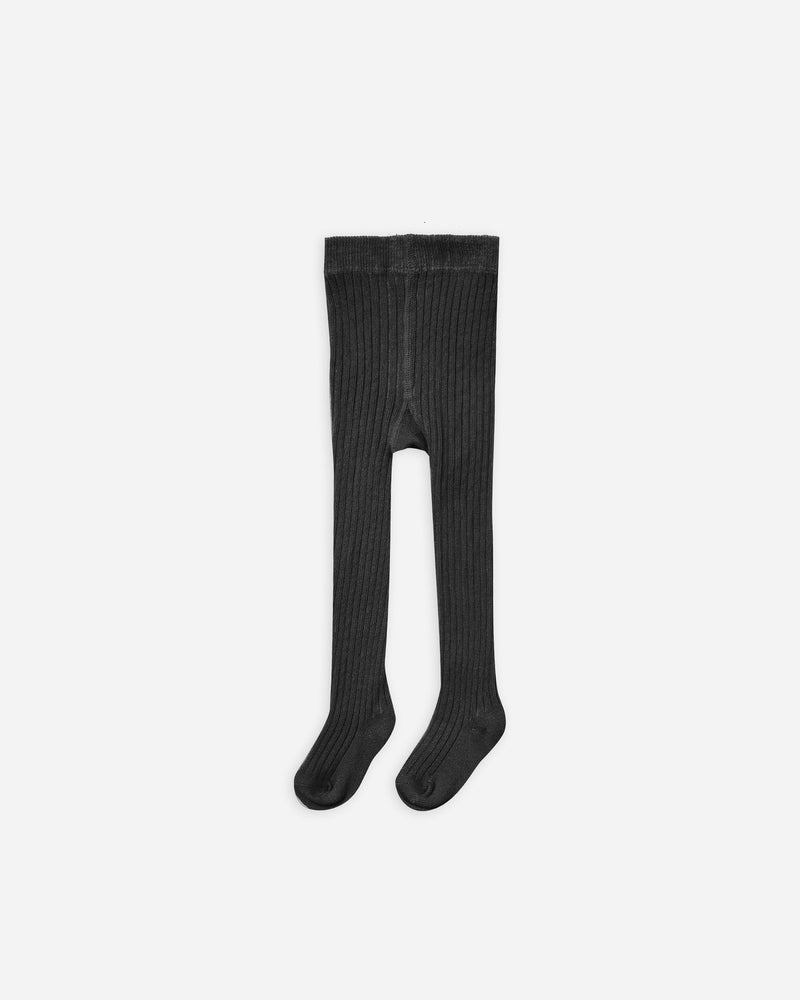 Rib Knit Tights Vintage Black