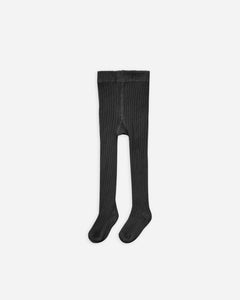 Rib Knit Tights Vintage Black
